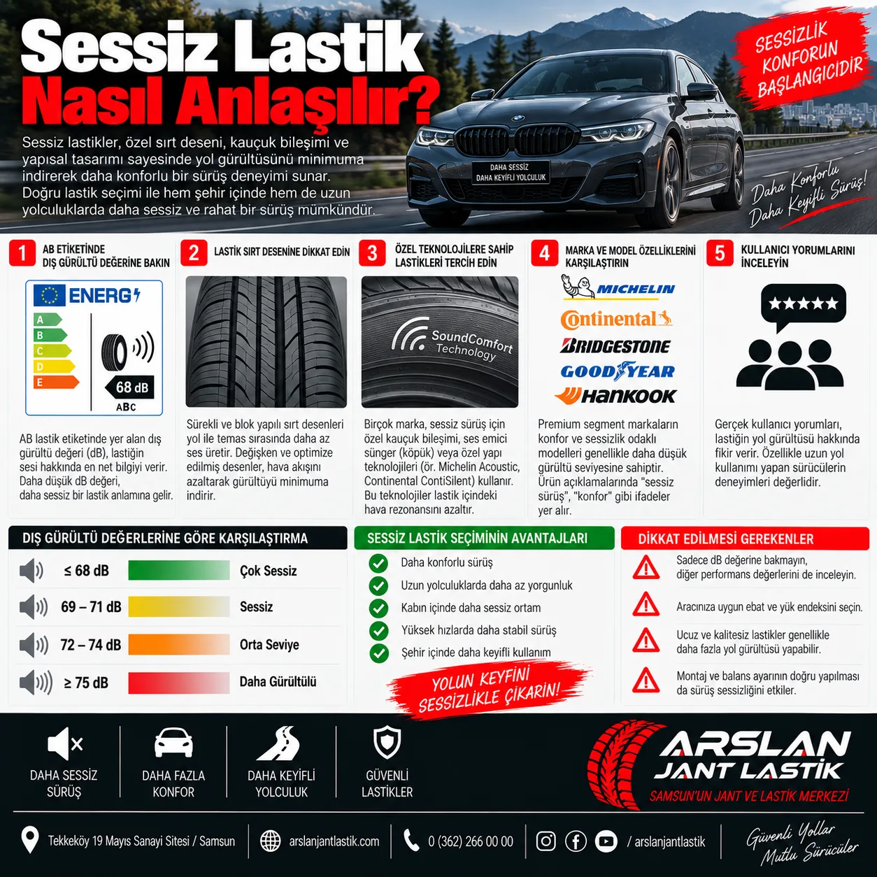 Sessiz Lastik Nasıl Anlaşılır? | Desibel (dB) ve Konfor Rehberi