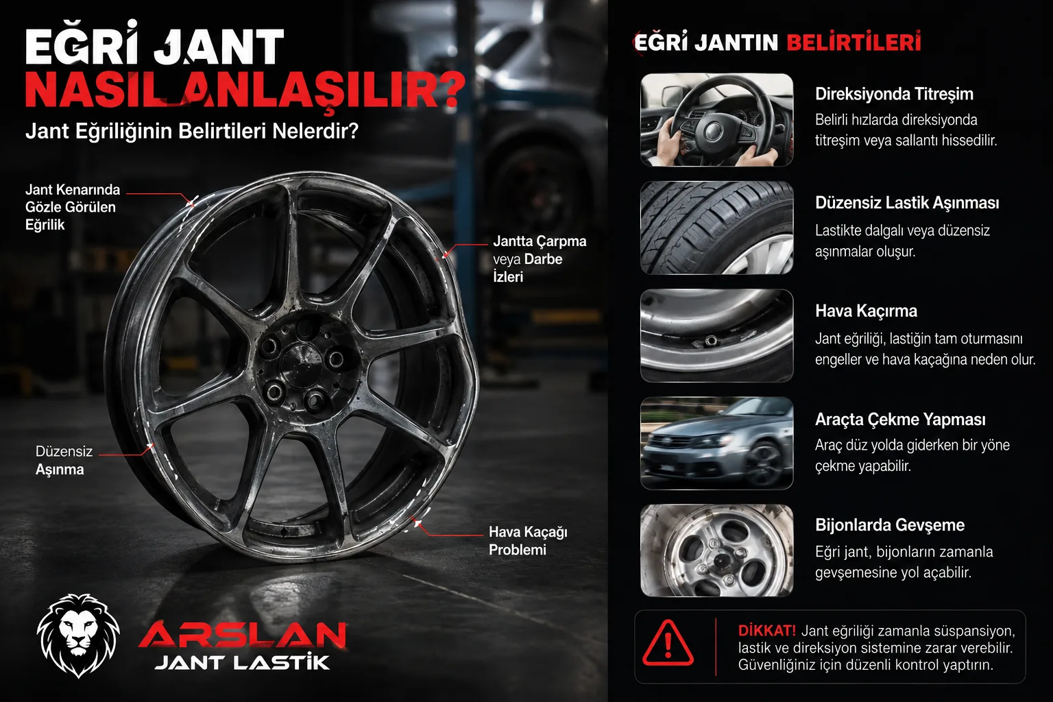 Eğri Jant Nasıl Anlaşılır? Jant Eğriliği Belirtileri ve Testi