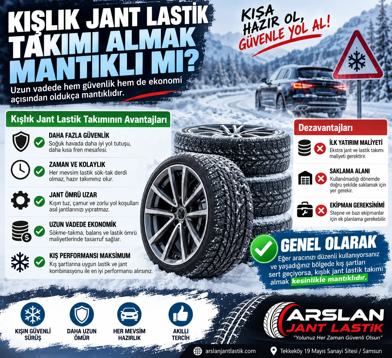 Kışlık Jant Lastik Takımı Almak Mantıklı mı? | Avantajları ve Rehber