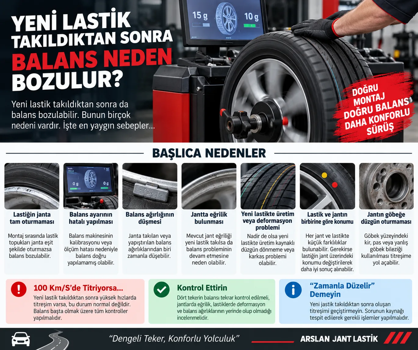 Yeni Lastik Takıldıktan Sonra Balans Neden Bozulur? (Çözüm)