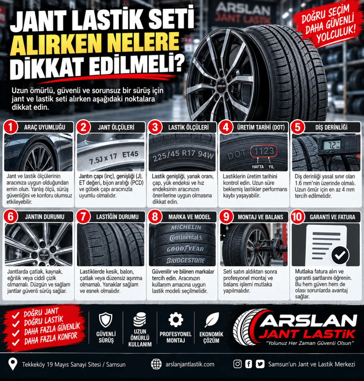 Jant Lastik Seti Alırken Nelere Dikkat Edilmeli? | Alım Rehberi