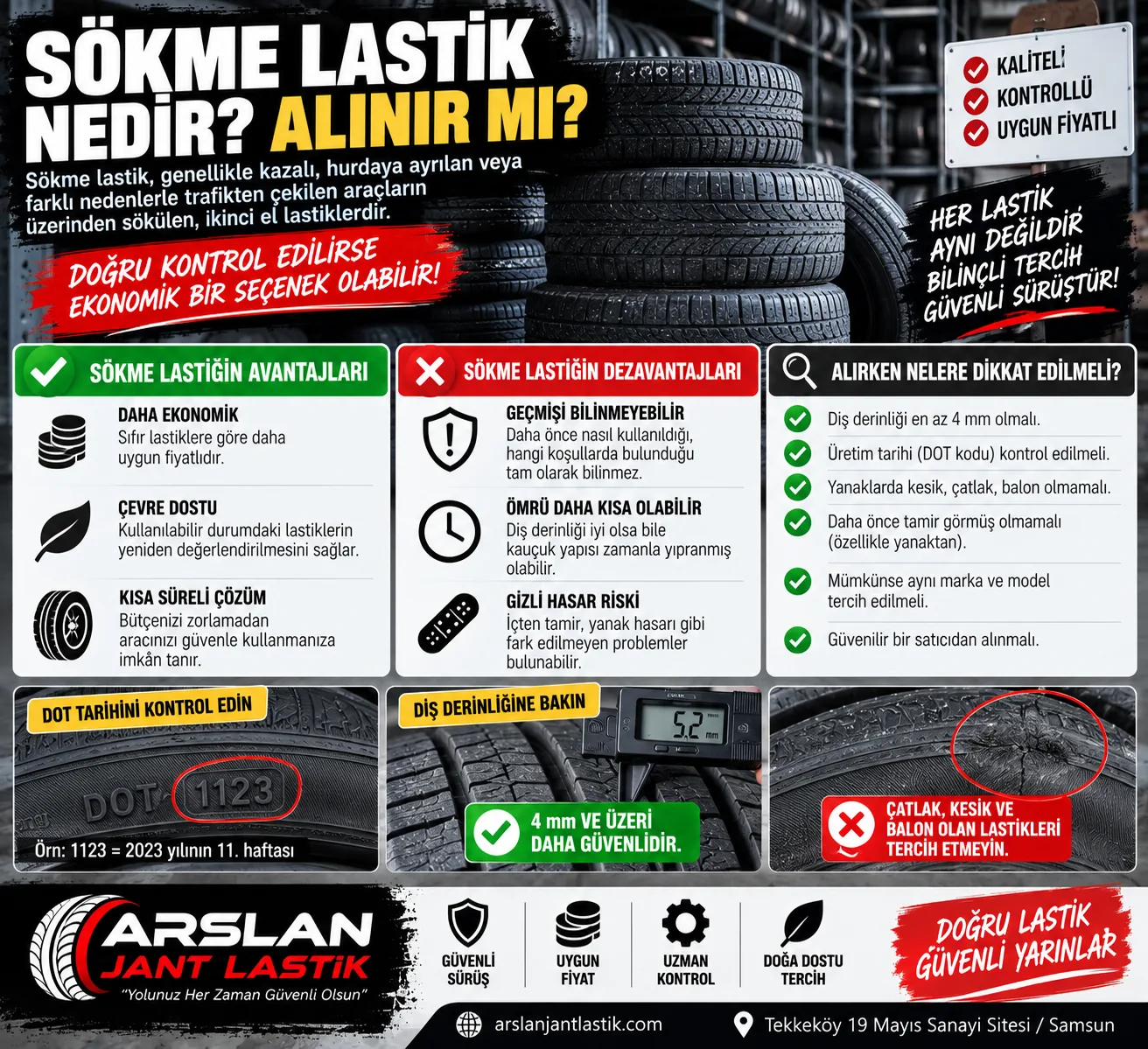 Sökme Lastik Nedir? Alınır mı? | Bayi Sökmesi Lastik Rehberi