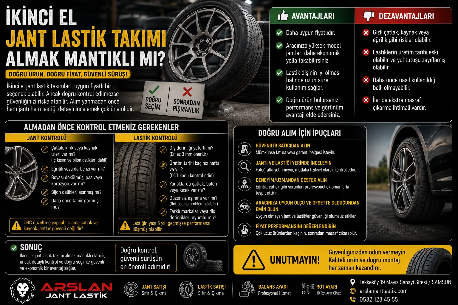 İkinci El Jant Lastik Takımı Almak Mantıklı mı?