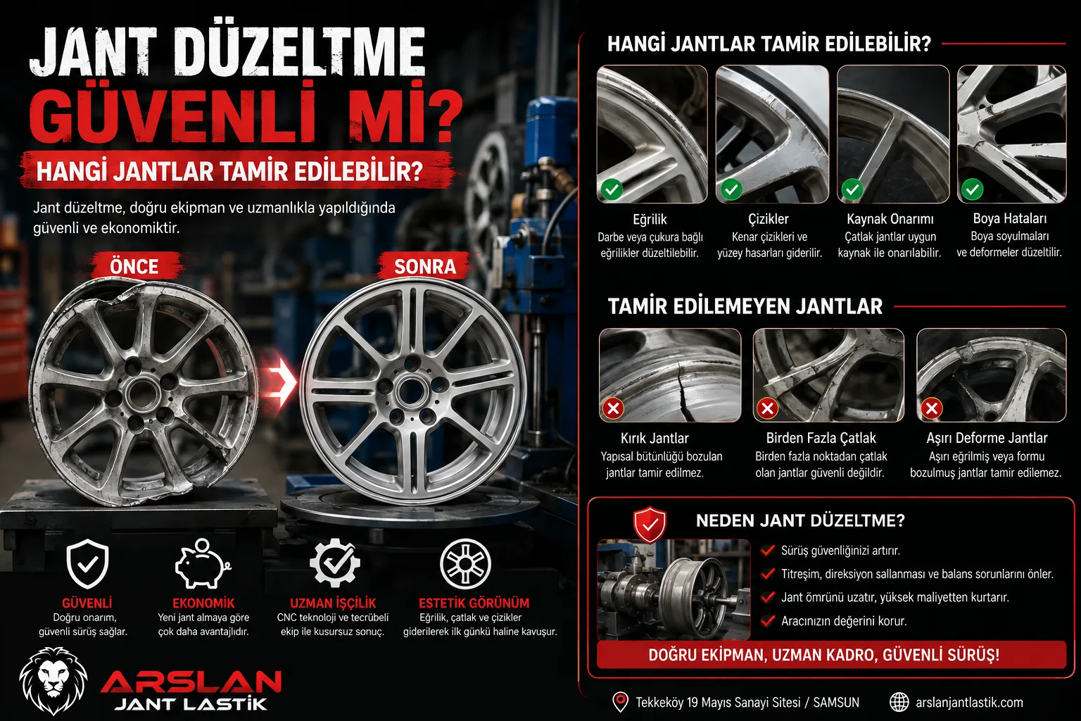 Jant Düzeltme Güvenli mi? Hangi Jantlar Tamir Edilebilir?