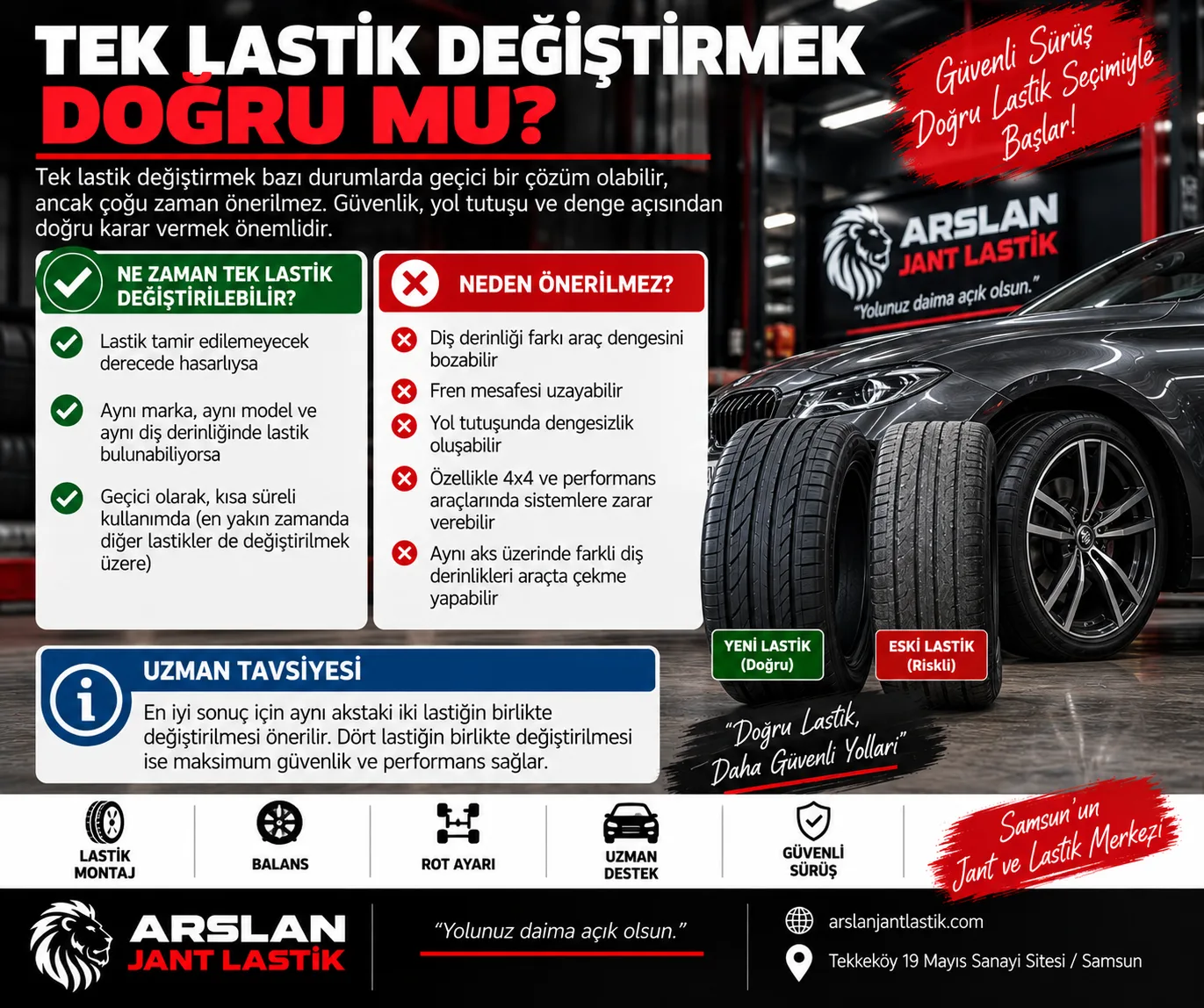 Tek Lastik Değiştirmek Doğru mu? Tekli Lastik Değişimi Rehberi