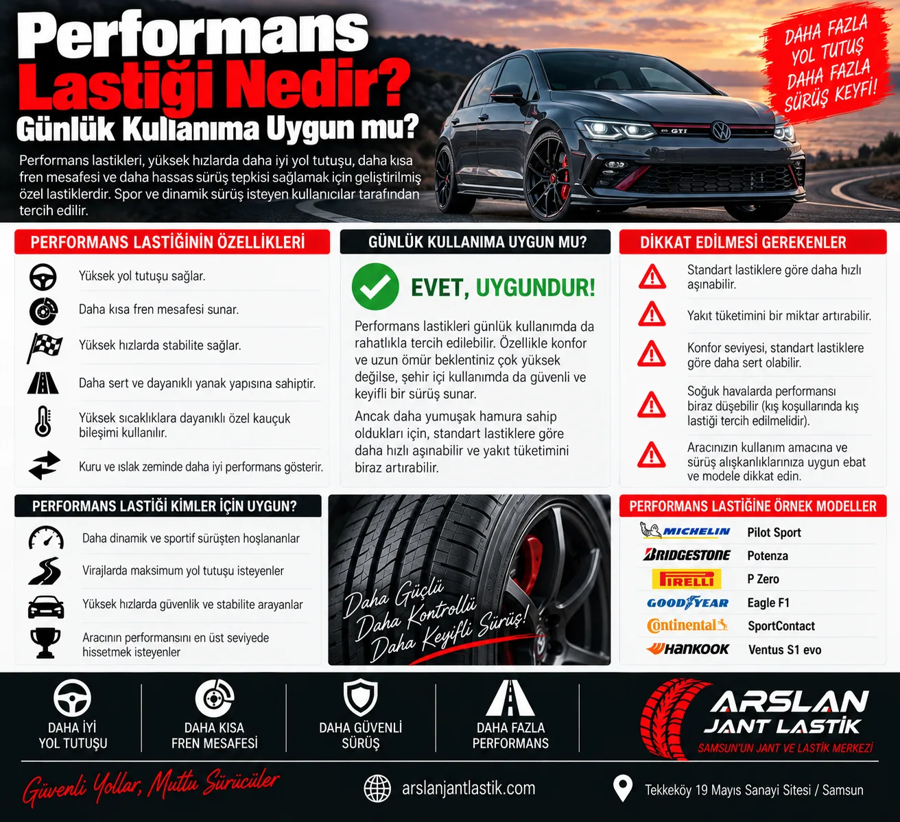 Performans Lastiği Nedir? Günlük Kullanıma Uygun mu?