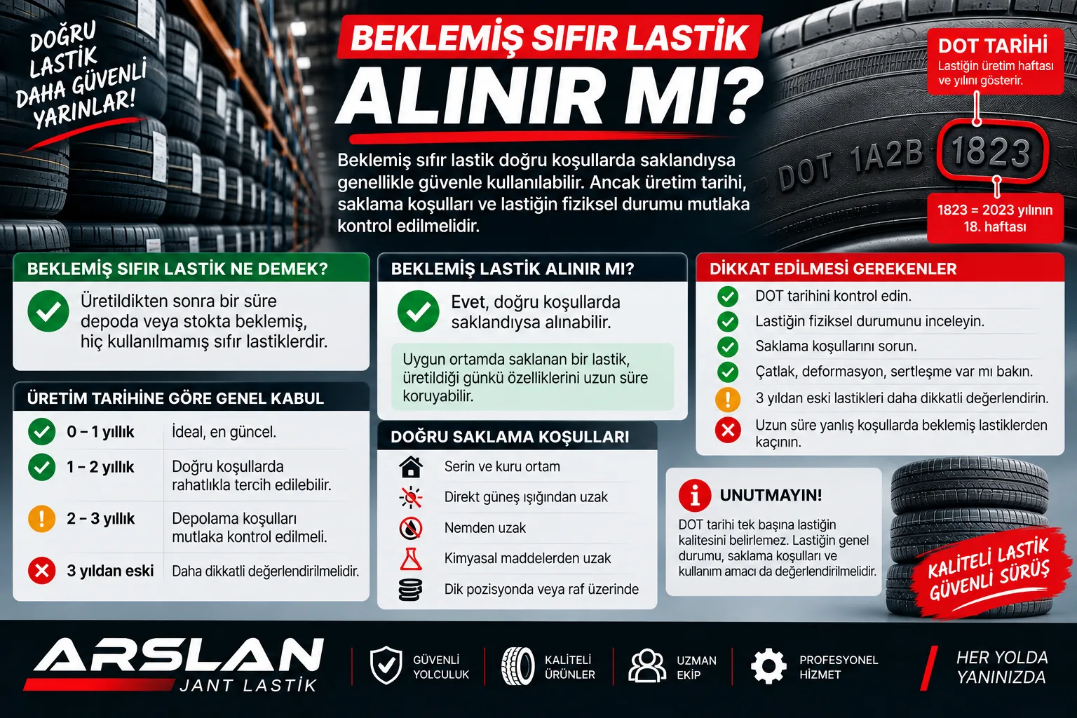 Beklemiş Sıfır Lastik Alınır mı? (Eski DOT'lu Lastik Rehberi)