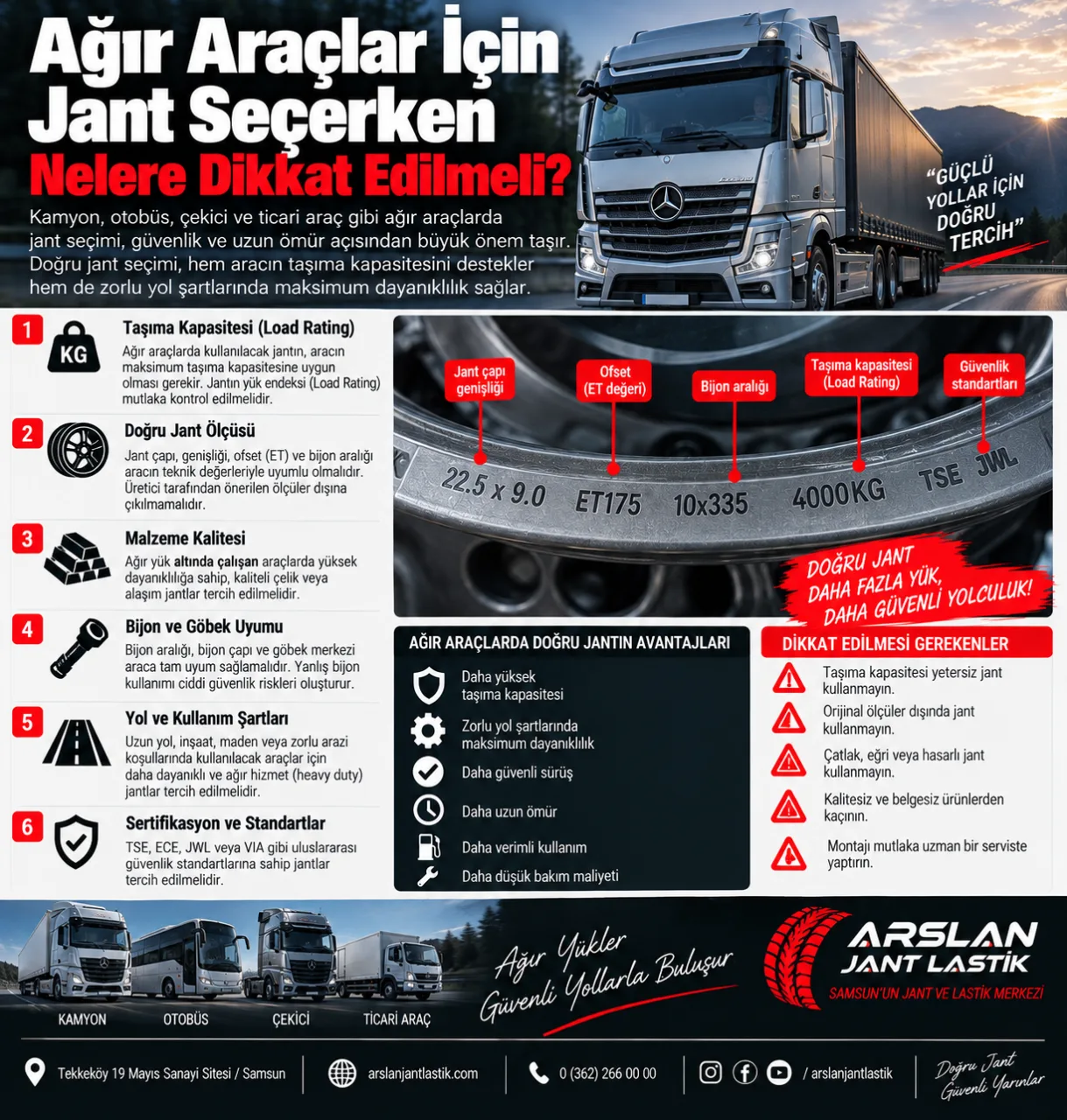 Ağır Araçlar İçin Jant Seçerken Nelere Dikkat Edilmeli?