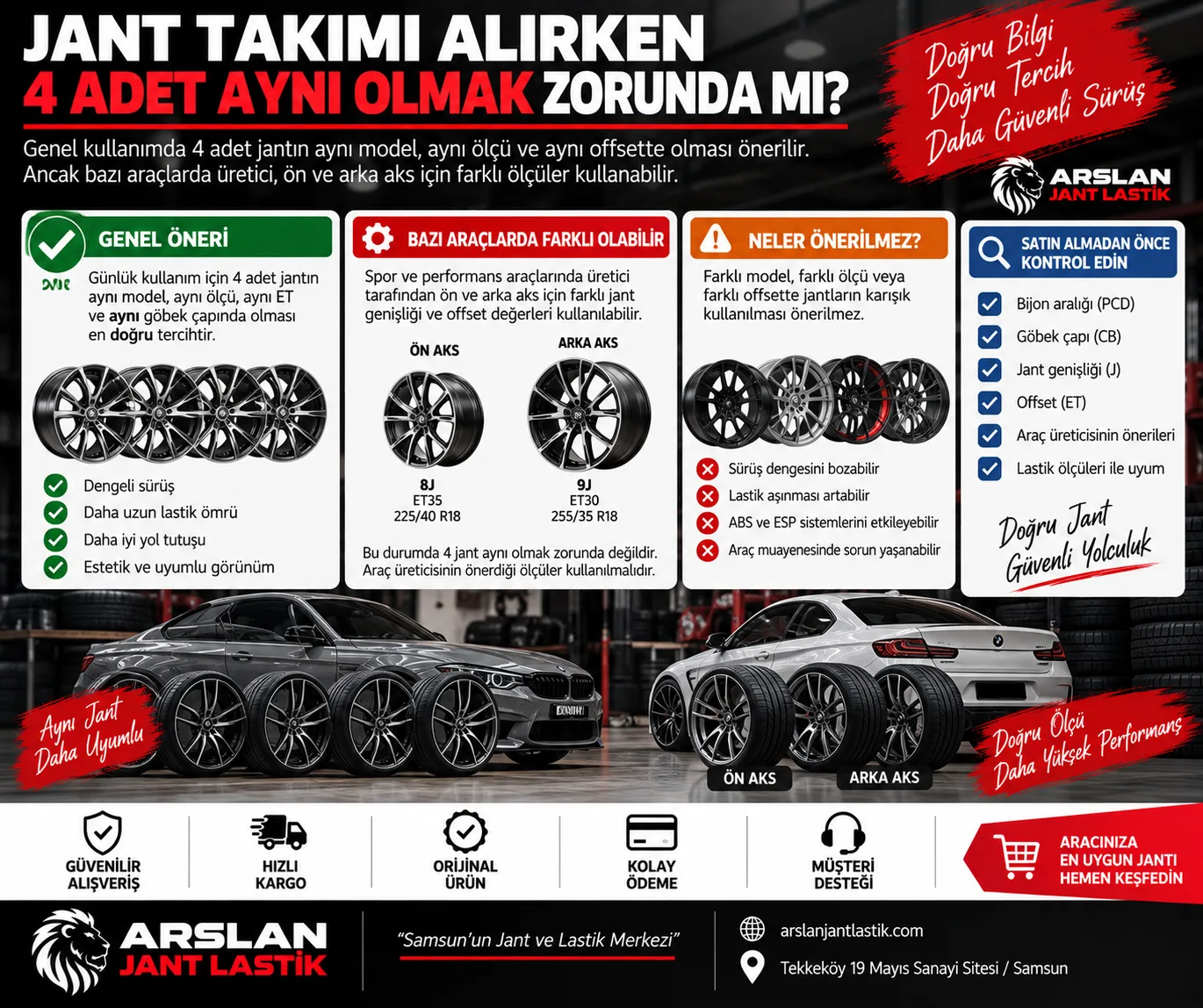 Jant Takımı Alırken 4 Adet Aynı Olmak Zorunda mı?