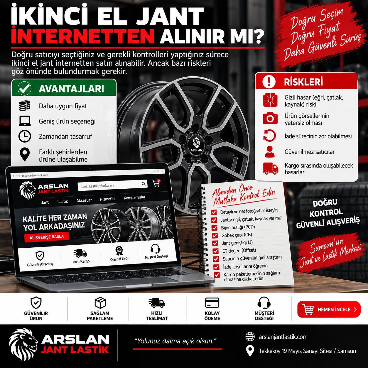 İnternetten İkinci El Jant Alınır mı? Güvenli Alışveriş Rehberi