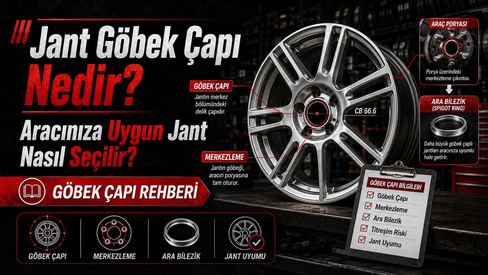 Jant Göbek Çapı Nedir? Aracınıza Uygun Jant Nasıl Seçilir?