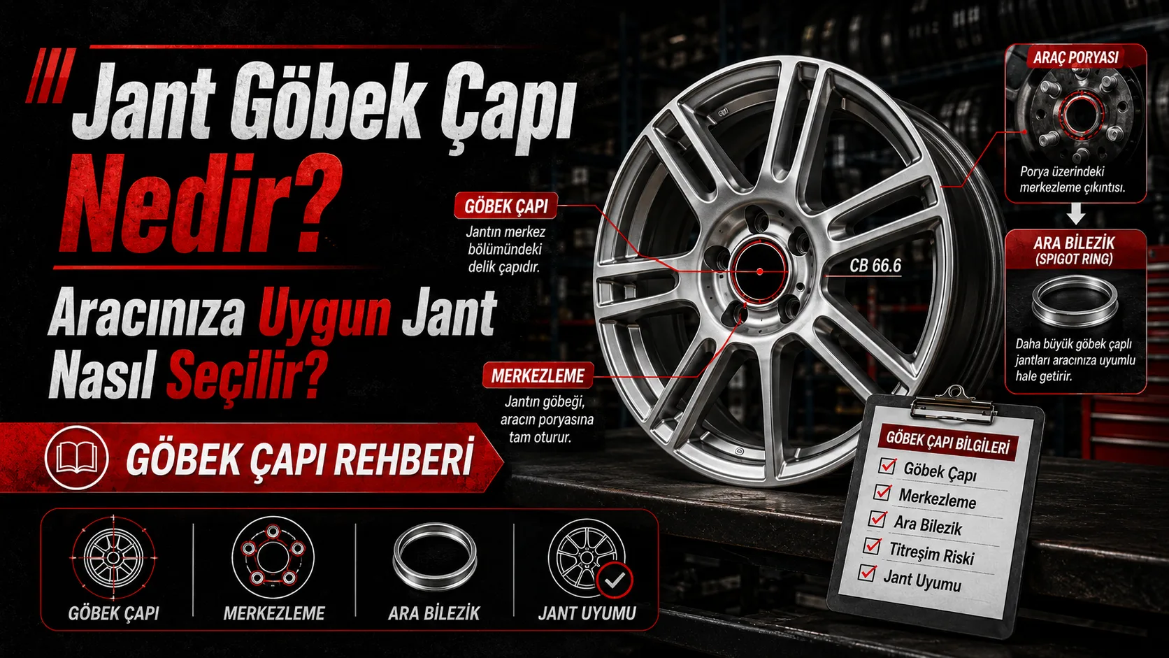 Jant Göbek Çapı Nedir? Aracınıza Uygun Jant Nasıl Seçilir?