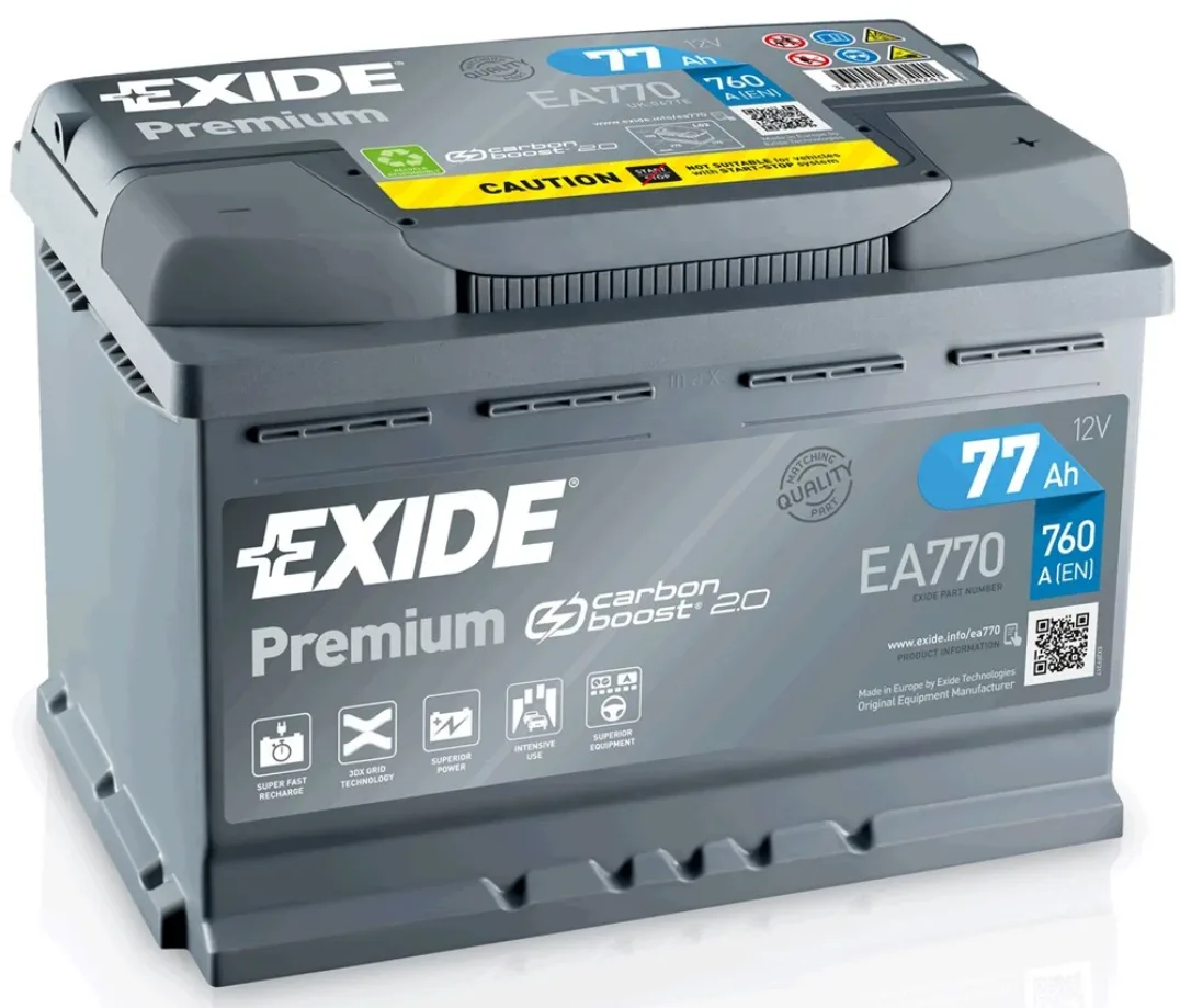 EXIDE PREMİUM EA770 12V-77AH