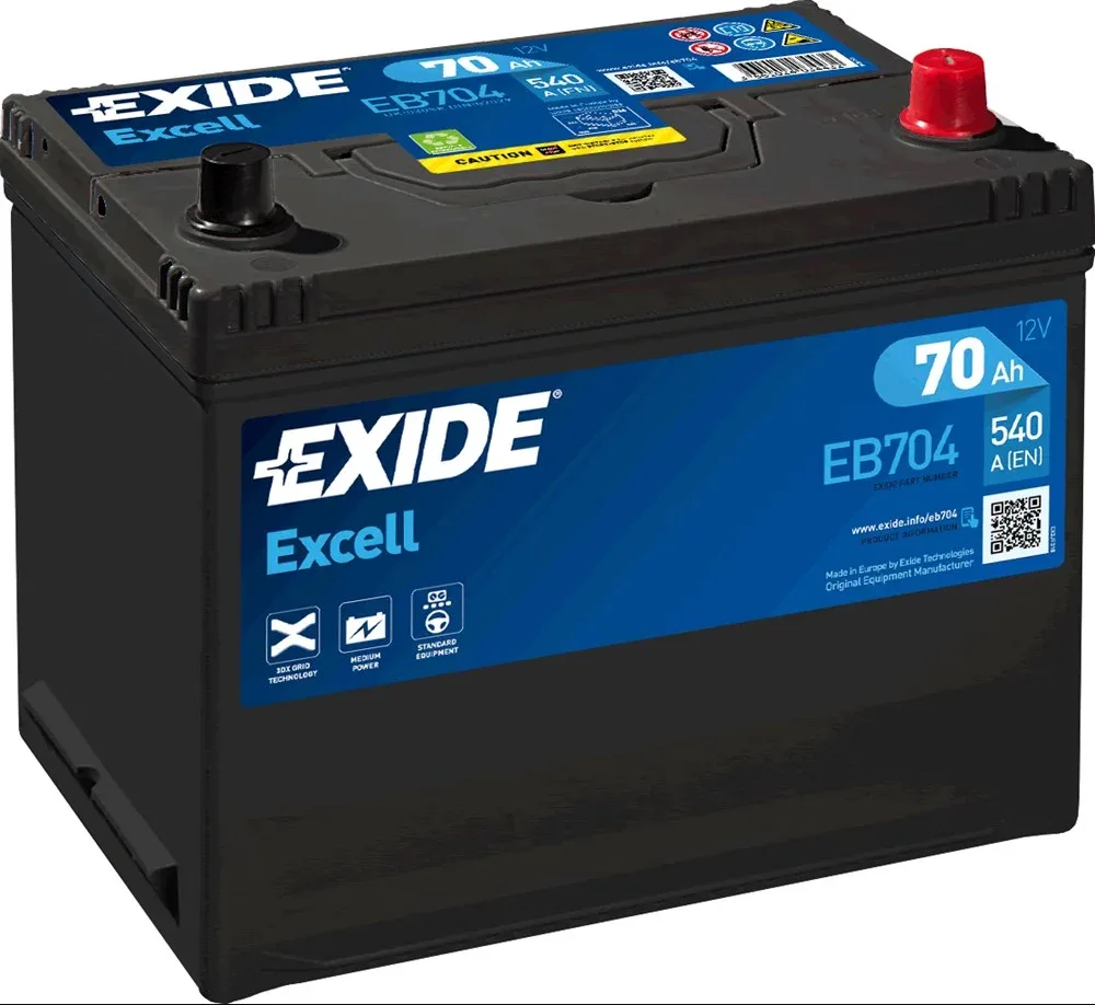 EXIDE EXCELL EB704 12V-70AH