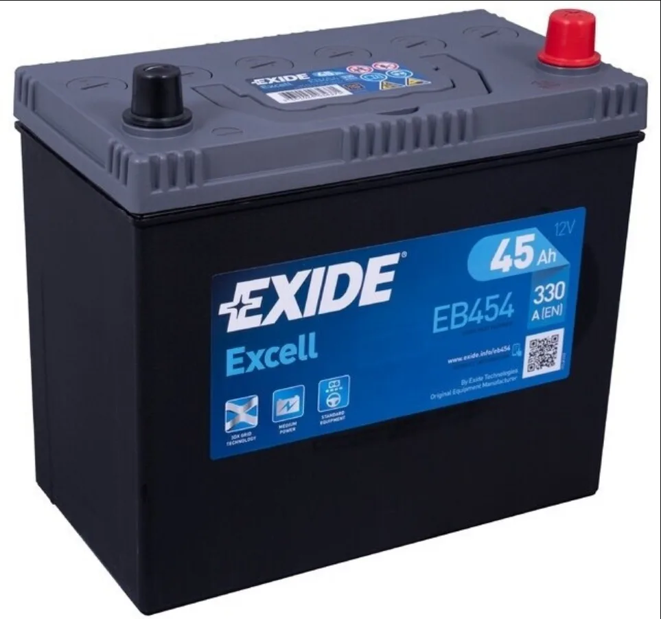 EXIDE EXCELL EB454 12V-45AH