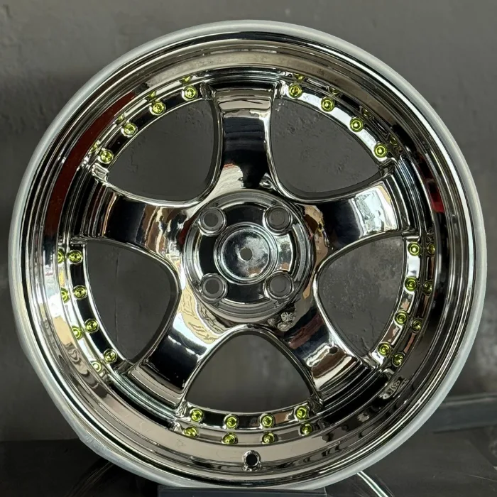 4 100 17 9 ET20 CH73.1 GOLD RİVET CHROME SSR JANT TAKIMI