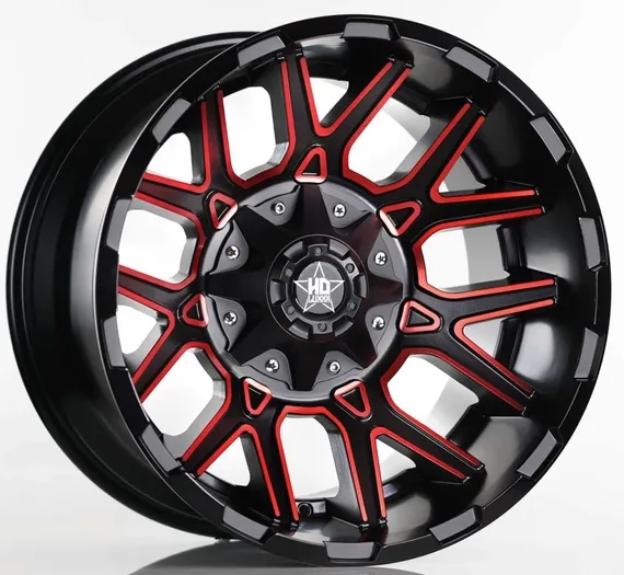 6 114,3 20 12 ET44 CH66.1 EMR-1234-03 MATT BLACK RED DİAMOND OFF ROAD JANT MODELİ (1Ad)