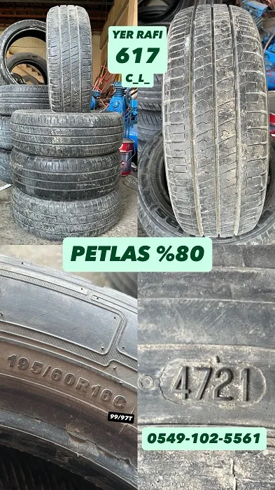 195/60R16C 99/97T PETLAS (Y21) 4 ADET YER RAFI