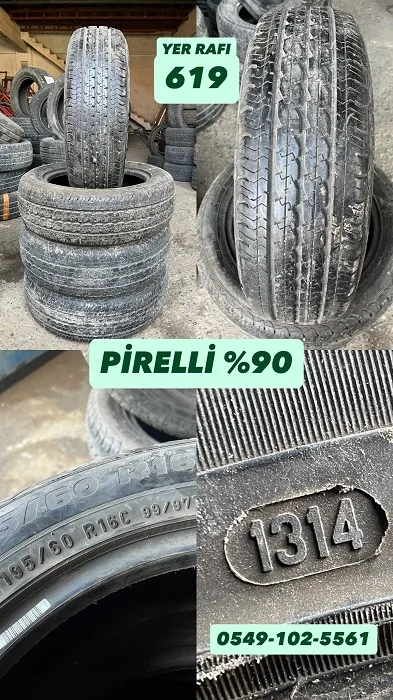 195/60R16C 99/97T PİRELLİ (Y14) 4 ADET YER RAFI