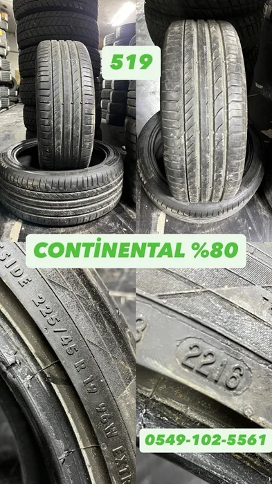 225/45R19 96W CONTİNENTAL (Y16) 2 ADET
