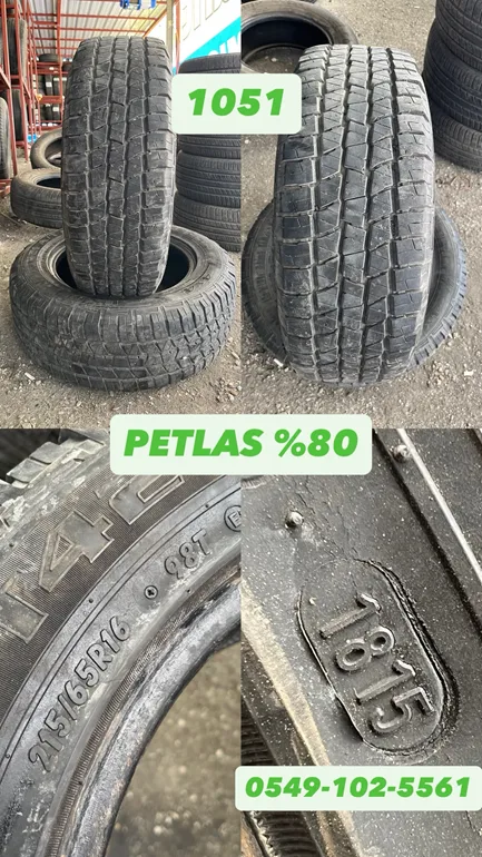 215/65R16 98T PETLAS (K15) 2 ADET