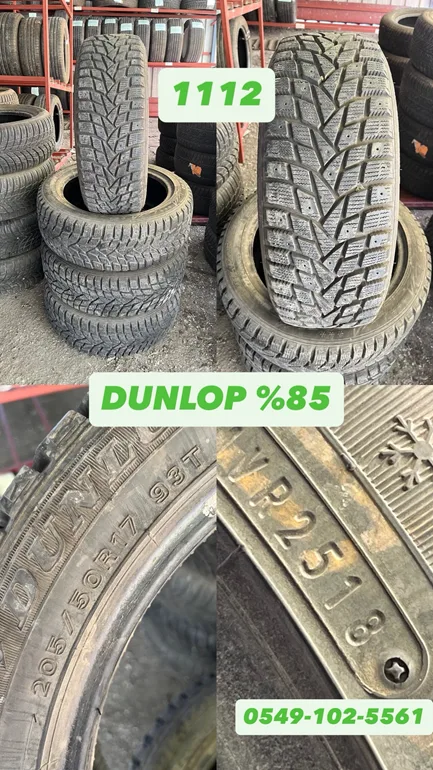 205/50R17 93T DUNLOP (K18) 4 ADET