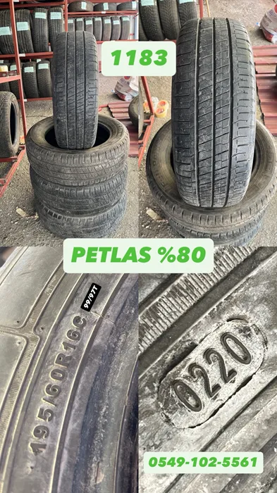 195/60R16C 99/97T PETLAS (Y20) 4 ADET