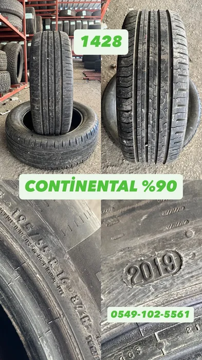 195/55R16 87H CONTİNENTAL (Y19) 2 ADET