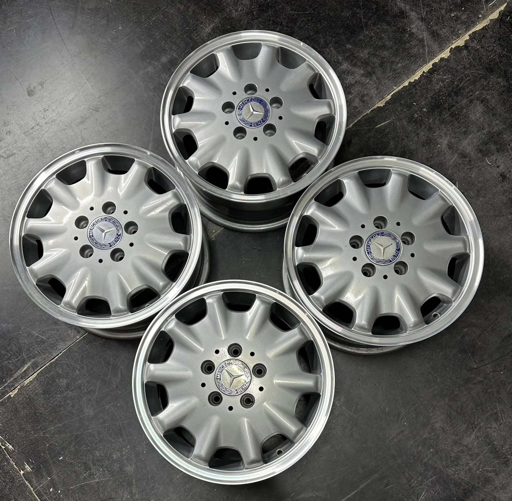 5x112 15 İNÇ J6.5 ET37 ORJİNAL MERCEDES W210 JANT TAKIMI (İŞLEMLİ)
