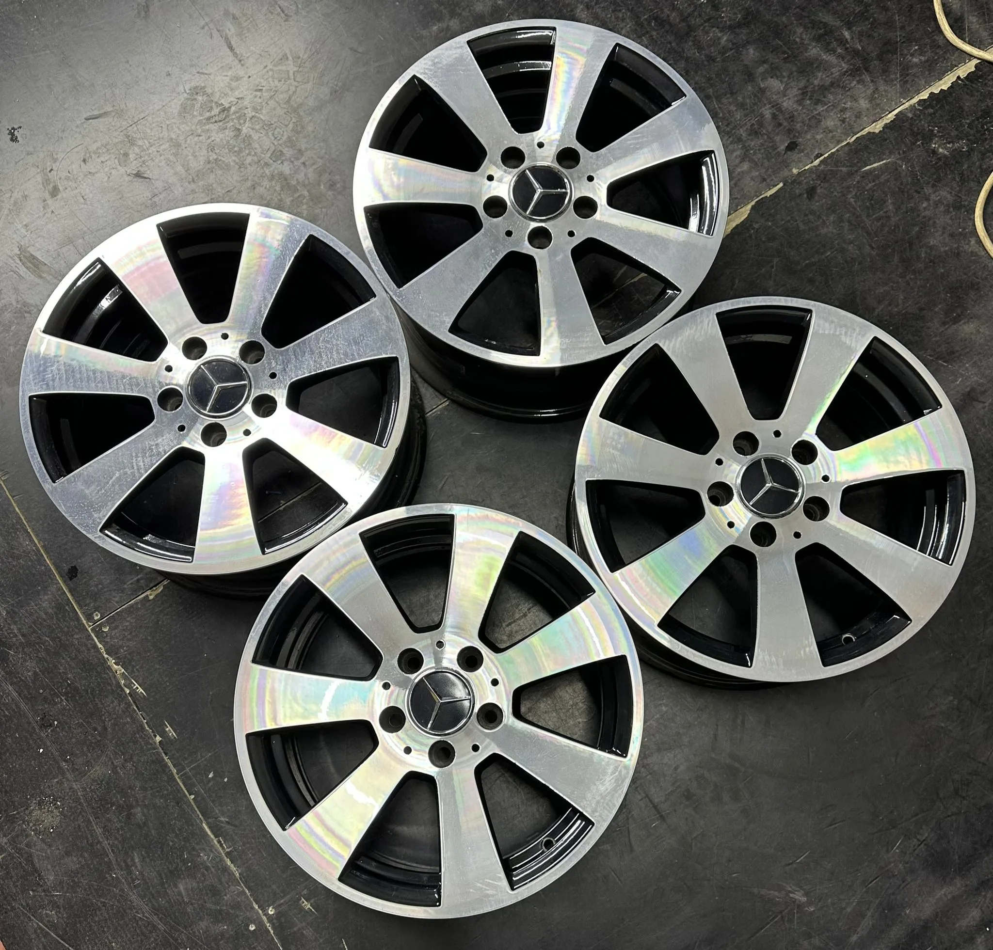 5x112 16 İNÇ J7.5 ET53 ORJİNAL MERCEDES W204 JANT TAKIMI (İŞLEMLİ)