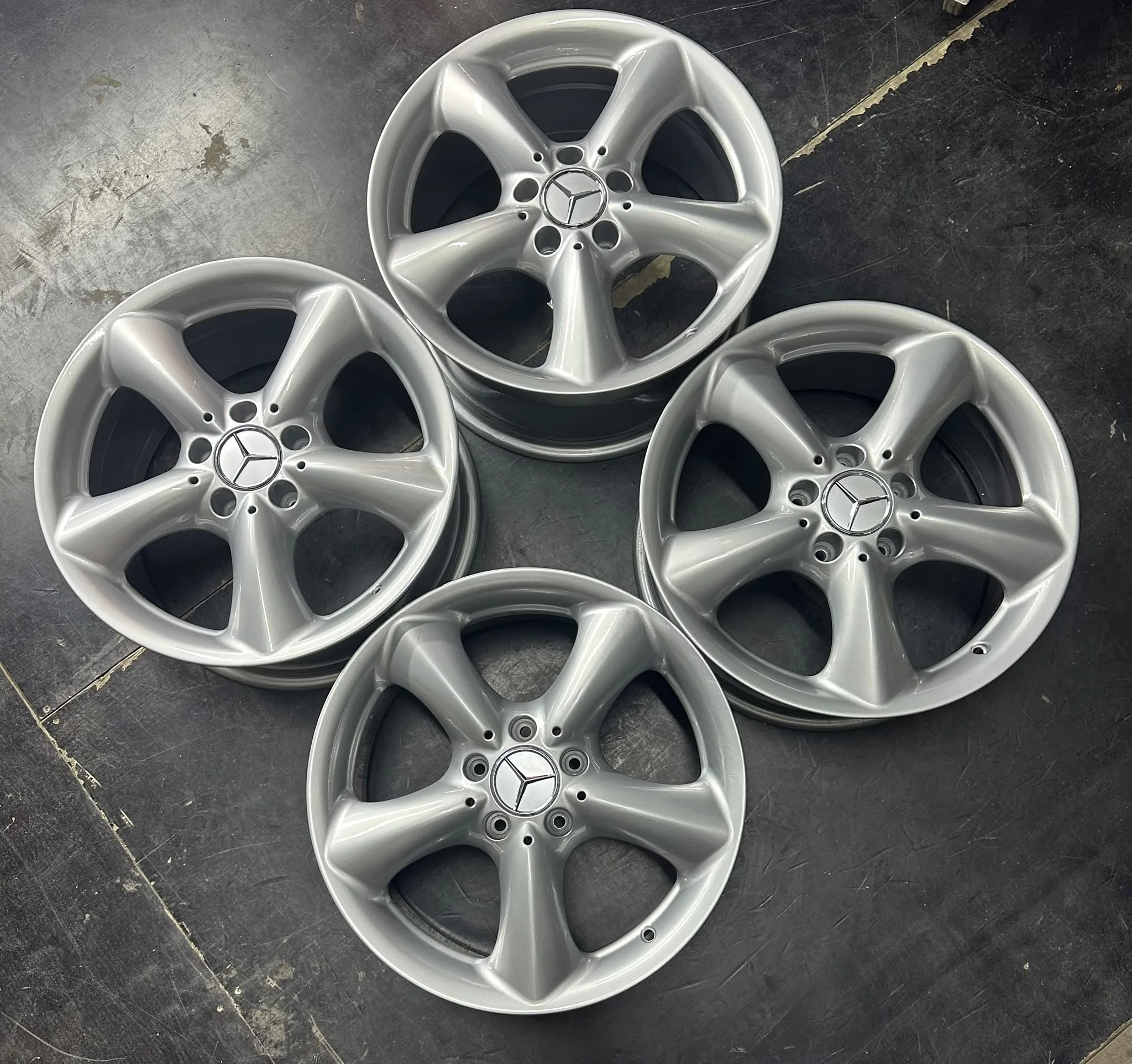 5x112 17 İNÇ J7.5 ET36 ORJİNAL MERCEDES W203 JANT TAKIMI(İŞLEMLİ)