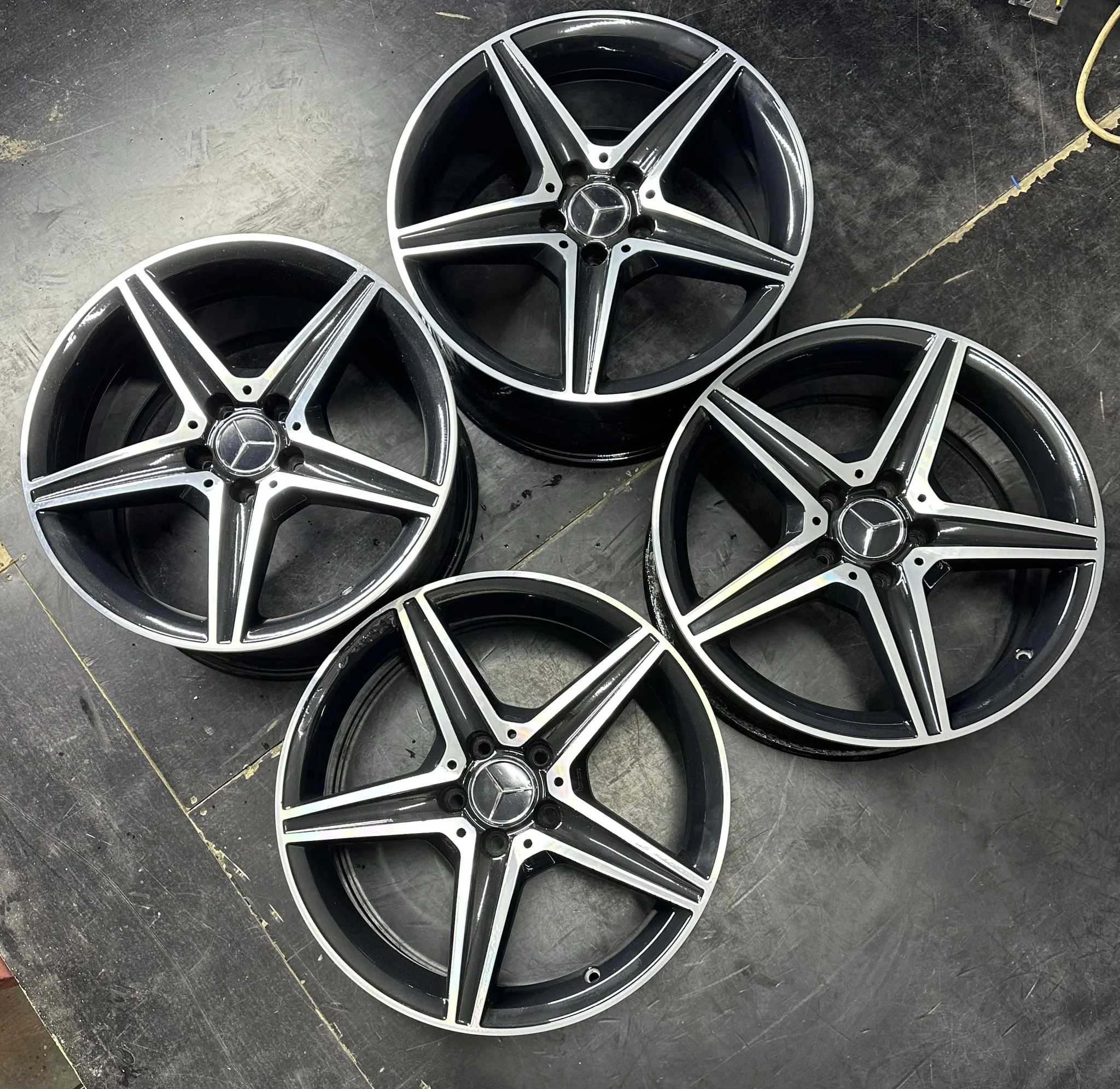5x112 18 İNÇ J8.5/7.5 ET35 ORJİNAL MERCEDES W205 JANT TAKIMI (İŞLEMLİ)