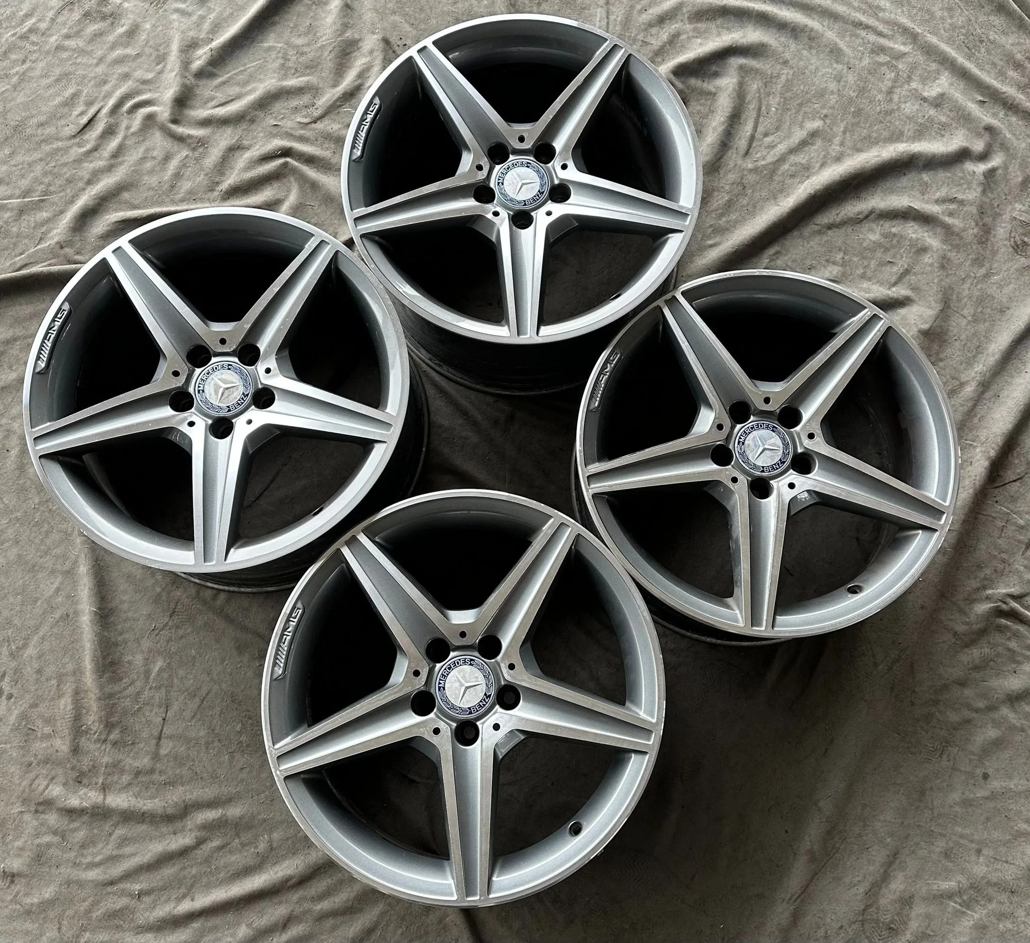 5x112 18 İNÇ J7.5-8.5 ET44-49 ORJİNAL MERCEDES C SERİSİ W205 JANT TAKIMI (KİRAZLIK 6 )