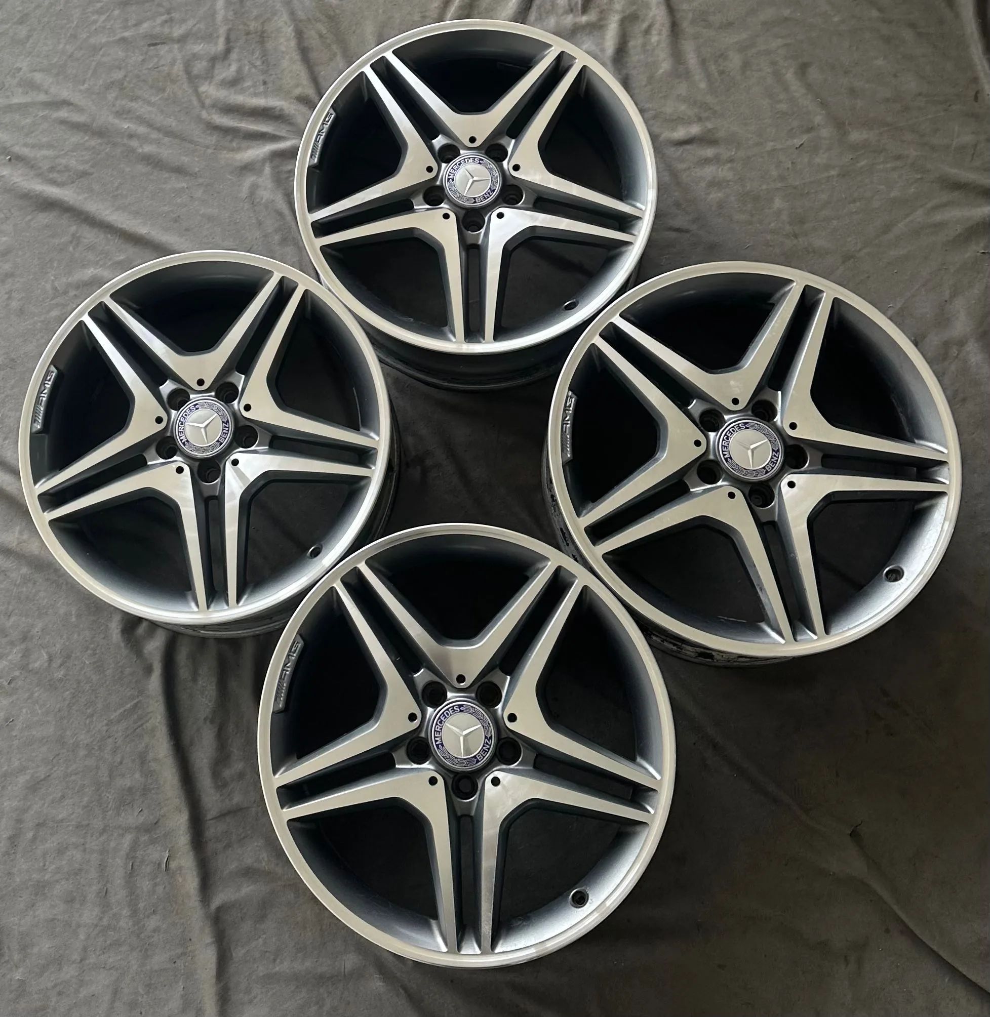 5x112 18 İNÇ J7.5 ET52 ORJİNAL MERCEDES W176 JANT TAKIMI (İŞLEMLİ— KİRAZLIK 600 M)